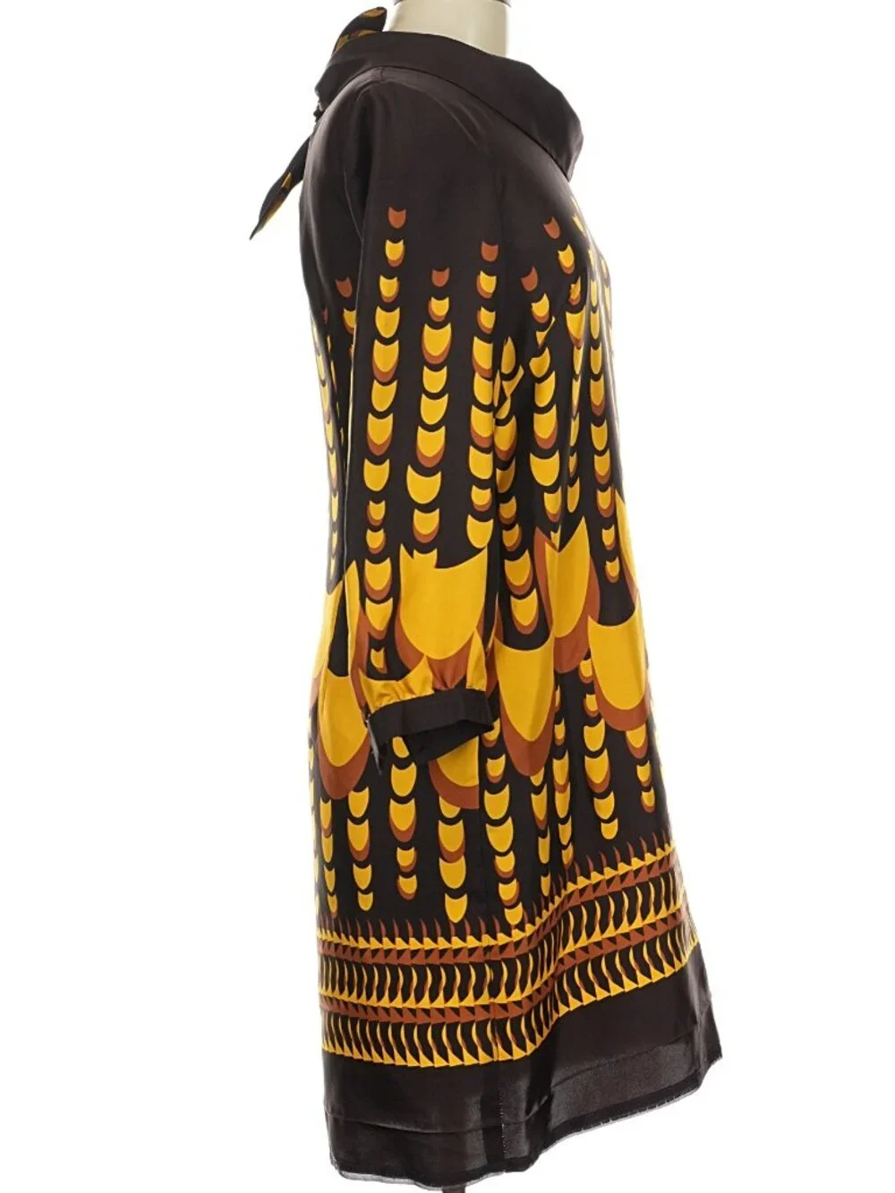 J. Crew Collection Italian Deco Print Rollneck Silk Dress 6 | $350 Fall 2008